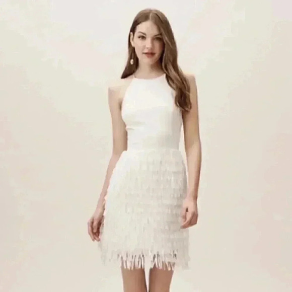 Anthropologie x BHLDN Aidan Mattox fringe … - Picture 2 of 6
